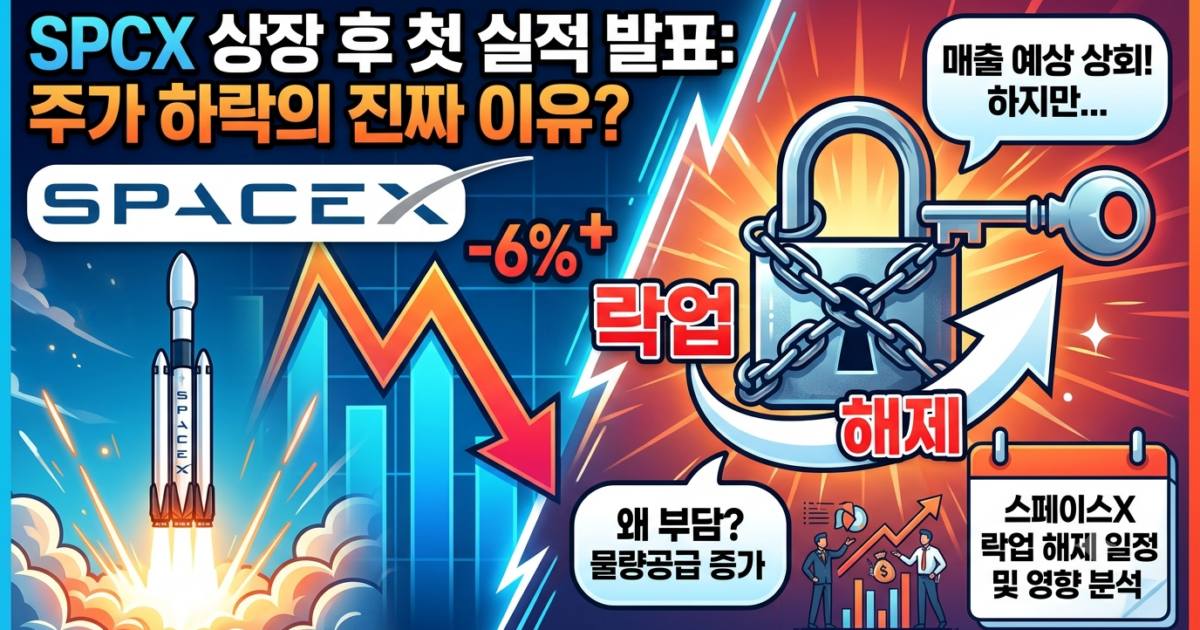 스페이스X 락업해제 주가에 부담이 되는 이유 1 스페이스X의 락업 해제