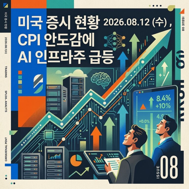 ai thumbnail poster 미국 증시 현황 2026.08.12 수 CPI 안도감에 AI 인프라주 급등 1786598120