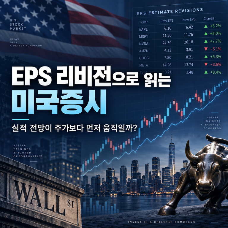 주가보다 먼저 움직이는 EPS 리비전, 미국 증시 상승과 하락을 실적 전망으로 읽는 방법