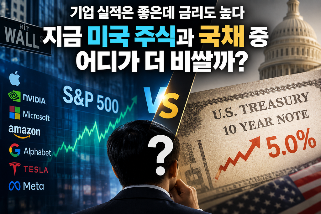 기업 실적은 좋은데 금리도 높다, 지금 미국 주식과 국채 중 어디가 더 비쌀까? 1 ChatGPT Image 2026년 9월 8일 오전 02 25 04